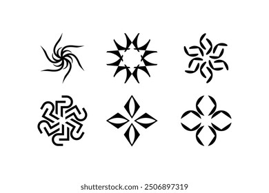 Set of mandala vector illustration.