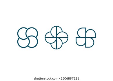 Set of mandala vector illustration.