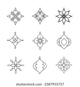 Set of mandala vector illustration set