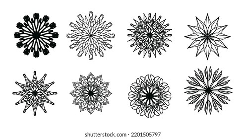 set mandala,Mandalas. Vintage dekorative Elemente. Orientalisches Muster, Vektorgrafik. Islam, arabisch, indisch, türkisch, pakistanisch, chinesisch, ottomanisch