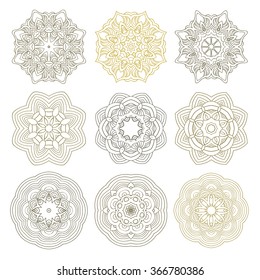 Set mandalas.
Circular ornament.