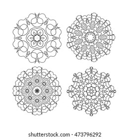 Set of mandalas for coloring book
