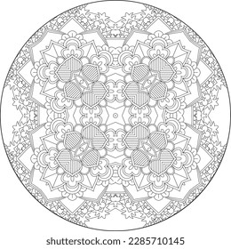 Set of mandalas for coloring book. Decorative round ornaments. Anti-stress therapy patterns. Mandalas. Vintage decorative elements. Oriental pattern, vector illustration. Flower Mandala. Mandala