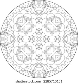 Set of mandalas for coloring book. Decorative round ornaments. Anti-stress therapy patterns. Mandalas. Vintage decorative elements. Oriental pattern, vector illustration. Flower Mandala. Mandala