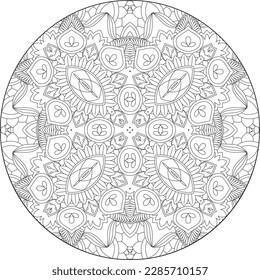 Set of mandalas for coloring book. Decorative round ornaments. Anti-stress therapy patterns. Mandalas. Vintage decorative elements. Oriental pattern, vector illustration. Flower Mandala. Mandala