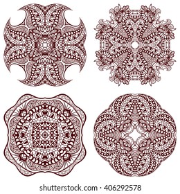 Set of Mandalas Coloring Illustration. Vintage decorative elements. Oriental pattern, vector illustration. Islam, Arabic, Indian, Turkish, Pakistan, Chinese, Ottoman motifs