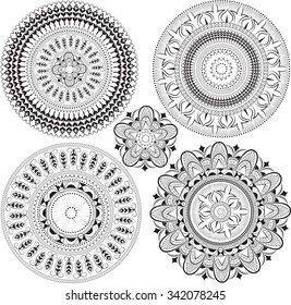 Set of mandalas. Decorative element.