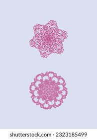 Conjunto de diseños de Mandala para plantilla de vector de impresión