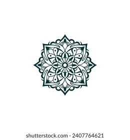 set of mandalas in green color mandala