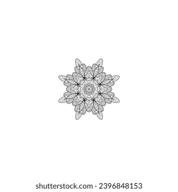 set of mandalas hand drawn circles black