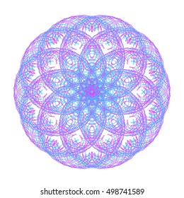 Set of mandalas. The ornament, a circular geometric pattern, spirogram. Oriental pattern. Concentric, radiating graphic. 
Abstract circular spiral element. Vector illustration on isolated background. 