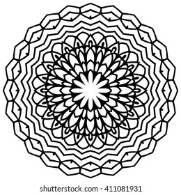 Set Of Mandalas For Painting. Great for Antistress Coloring Book, Artmeditation. Vector Ethnic Oriental Circle Ornament.