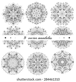 Set mandalas. Perfect set for any other kind of design
