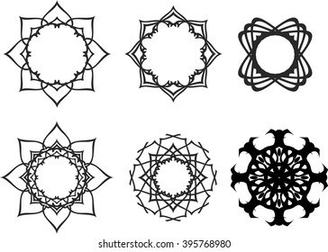 Set Mandalas. Round Ornament Pattern