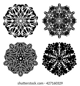 Set Mandalas. Round Ornament Pattern. Vector Illustration