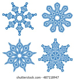 Set of Mandalas - Snowflakes 
