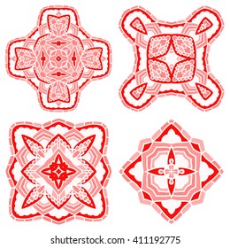Set Of Mandalas. Vector Ethnic Oriental Circle Ornament. 