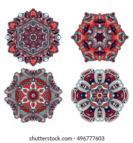 Set of mandala's. Vector mandala collection for your mandala design. Unusual mandala's can be used for mandala design or mandala art. Zen doodle mandala for your creative. Round mandala's elements.