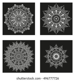 Set of mandalas. Vector mandala collection for your design. Unusual mandalas can be used for mandala design or mandala art. 
