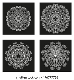 Set of mandalas. Vector mandala collection for your design. Unusual mandalas can be used for mandala design or mandala art. 