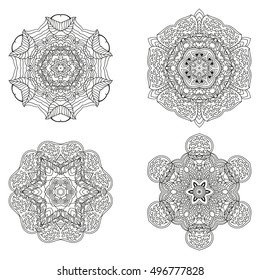 Set of mandalas. Vector mandala collection for your design. Unusual mandalas can be used for mandala design or mandala art. 