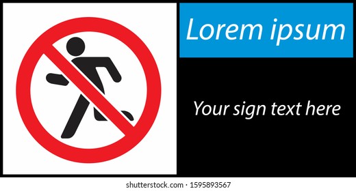 set of mandatory sign, hazard sign, prohibited sign. for sticker, posters, and other material printing. easy to modify.