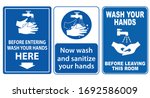 set of mandatory sign or warning sign corona virus poster or 2019-ncov viruses  or wash your hand sign concept. eps 10 vector