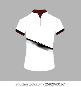 A set of mane polo shirts with different colors white black and red blank t shirt