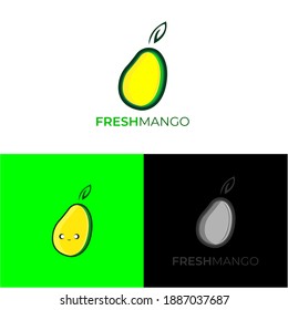 set of mango logos design. vector illustration