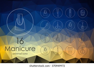 Set of manicure icons