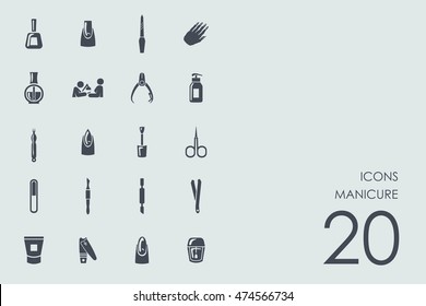 Set of manicure icons