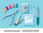Set of Manicure and Nail Care Tools