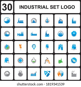 A Set Of Manufacturing Vector , A Set Of Industry Logo