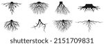 Set of many different Roots icon set