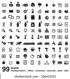 set of many icons