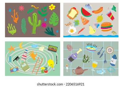 Set of many unique shape vector. 