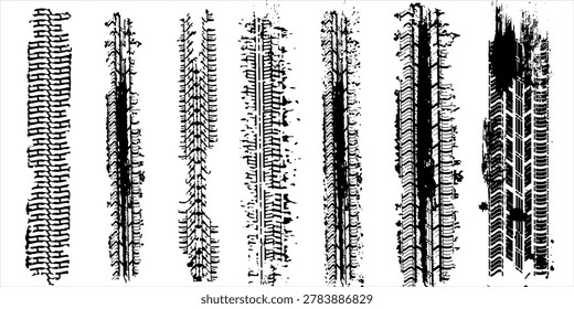 Set of Maori Polynesian tattoo bracelets border. Tribal sleeve seamless pattern vector. Samoan bracelet tattoo design fore arm or foot.