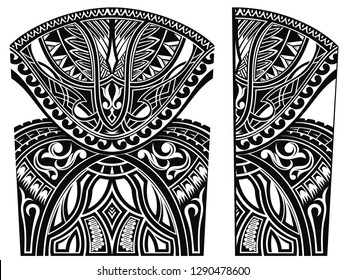 ALUONI 5x3ft Tattoo Pattern with Sea Turtles in Maori Style Polynesian Swirly Backdrop Vintage Photo Background Cotton for Booth Graduation Prom Decor No Wrinkle AM030805