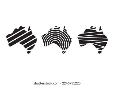 set map australia logo design vector illustration
