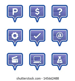 set of map icon