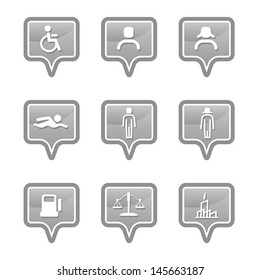 set of map icon
