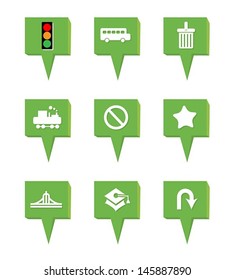 set of map icon, vector