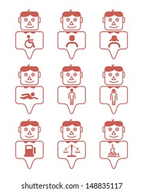 set of map icon, vector