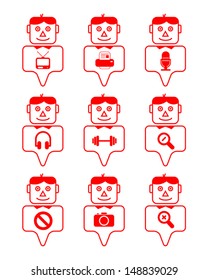 set of map icon, vector