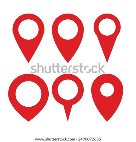 Set of map markers. map pin icon. set of map pointers. location pin. GPS location symbol. map location symbol