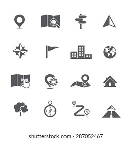 Set of map navigation icon vector illustration eps10