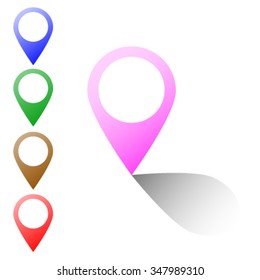 set of map pin icon