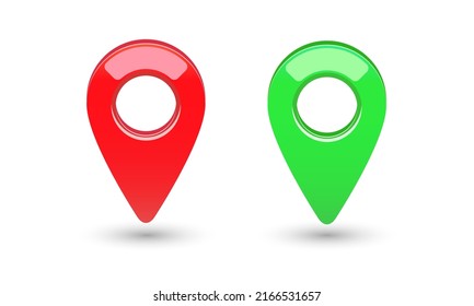 Set of map pin icon in vector format