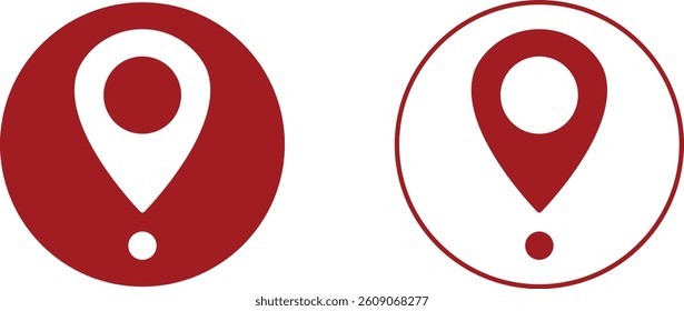 Set of map pin location icons. Modern map markers vector isolated on transparent background. GPS location symbol collection. Modern map markers global positioning system and travel destinations.