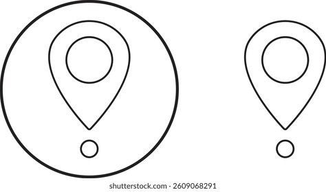 Set of map pin location icons. Modern map markers vector isolated on transparent background. GPS location symbol collection. Modern map markers global positioning system and travel destinations.